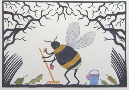 Queen bee is very busy.